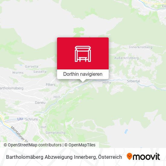 Bartholomäberg Abzweigung Innerberg Karte
