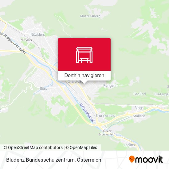 Bludenz Bundesschulzentrum Karte