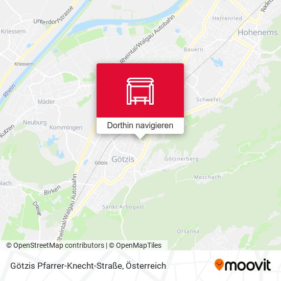 Götzis Pfarrer-Knecht-Straße Karte