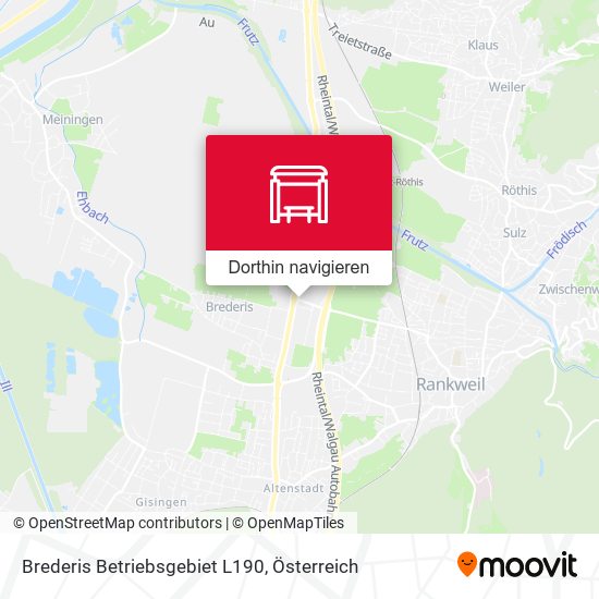 Brederis Betriebsgebiet L190 Karte