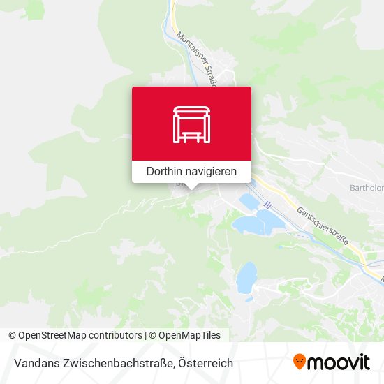 Vandans Zwischenbachstraße Karte