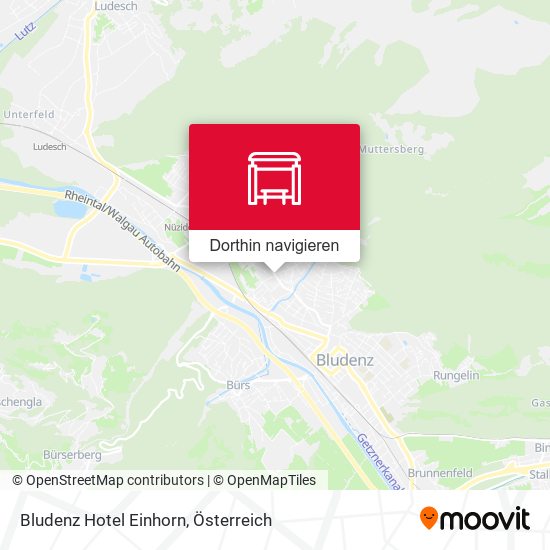 Bludenz Hotel Einhorn Karte