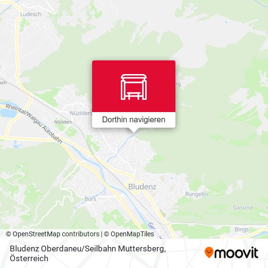 Bludenz Oberdaneu / Seilbahn Muttersberg Karte