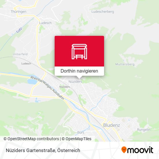 Nüziders Gartenstraße Karte
