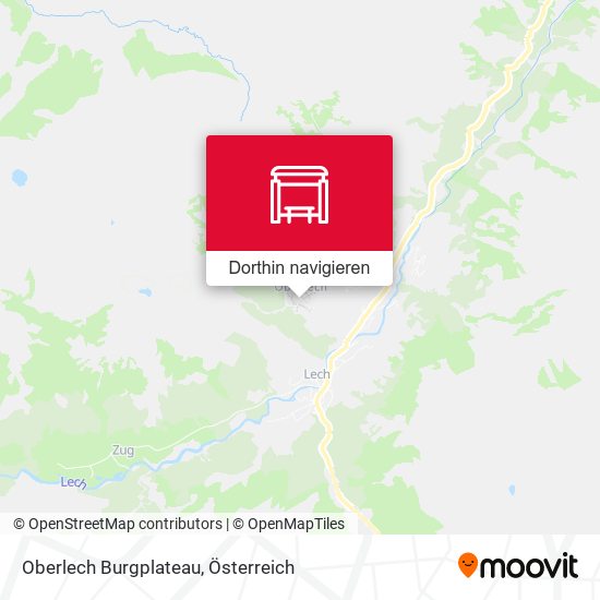 Oberlech Burgplateau Karte