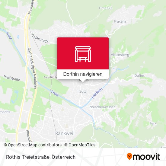 Röthis Treietstraße Karte