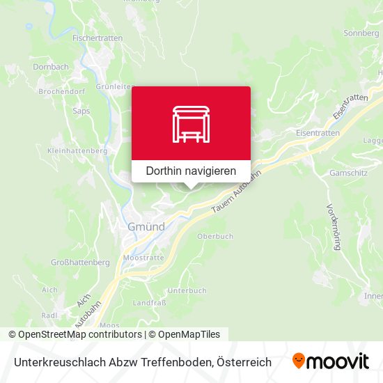 Unterkreuschlach Abzw Treffenboden Karte