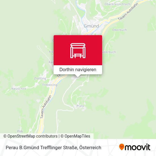 Perau B.Gmünd Trefflinger Straße Karte