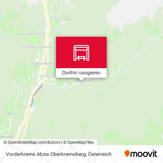 Vorderkrems Abzw Oberkremsberg Karte