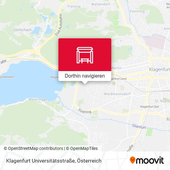 Klagenfurt Universitätsstraße Karte