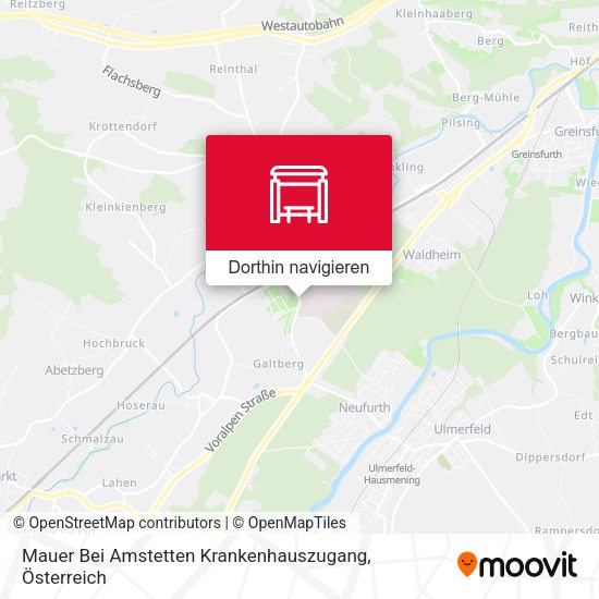 Mauer Bei Amstetten Krankenhauszugang Karte