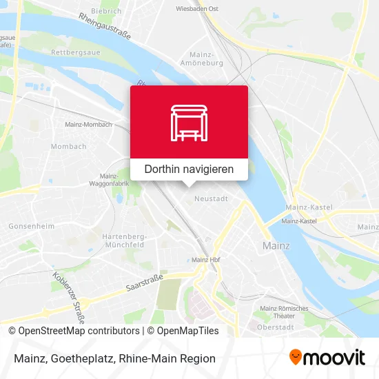Mainz, Goetheplatz Karte