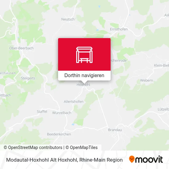 Modautal-Hoxhohl Alt Hoxhohl Karte