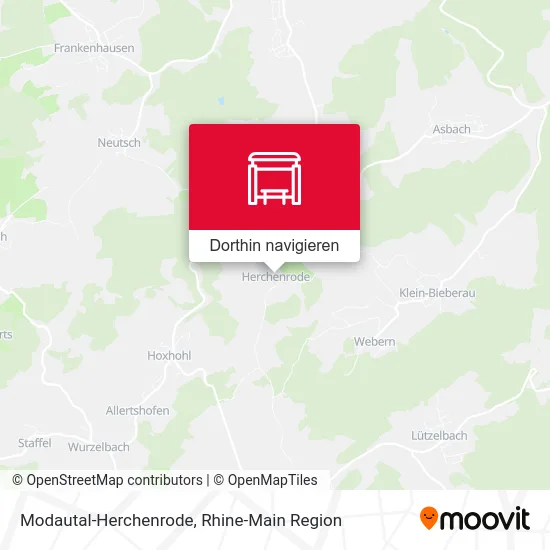 Modautal-Herchenrode Karte