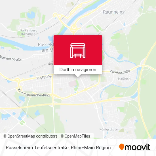 Rüsselsheim Teufelseestraße Karte