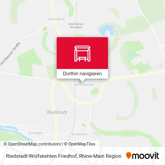 Riedstadt-Wolfskehlen Friedhof Karte