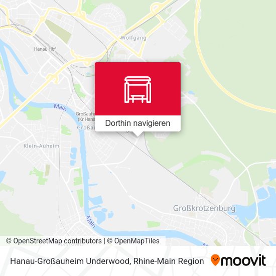Hanau-Großauheim Underwood Karte