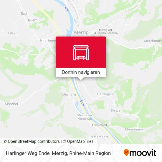 Harlinger Weg Ende, Merzig Karte