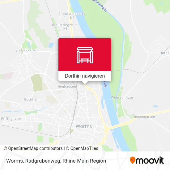 Worms, Radgrubenweg Karte