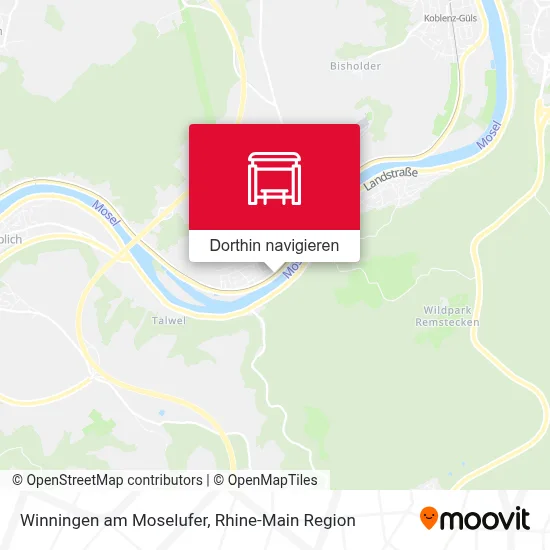 Winningen am Moselufer Karte