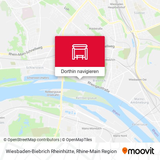 Wiesbaden-Biebrich Rheinhütte Karte