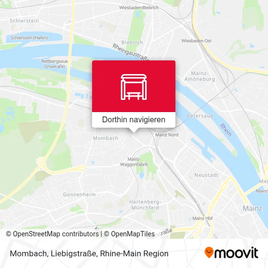 Mombach, Liebigstraße Karte