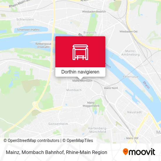 Mainz, Mombach Bahnhof Karte