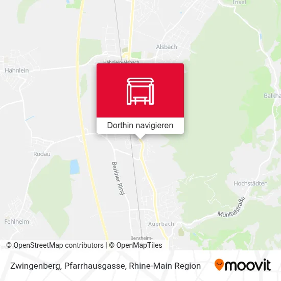 Zwingenberg, Pfarrhausgasse Karte