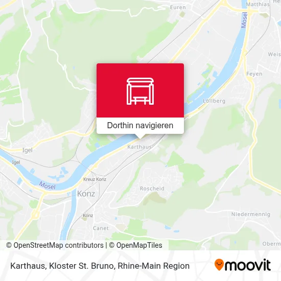 Karthaus, Kloster St. Bruno Karte