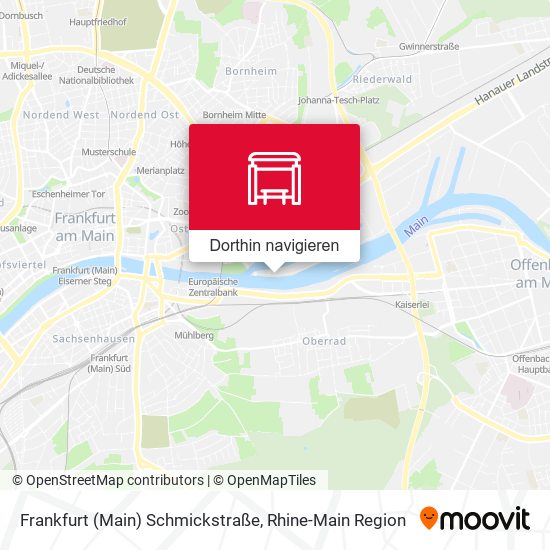 Frankfurt (Main) Schmickstraße Karte