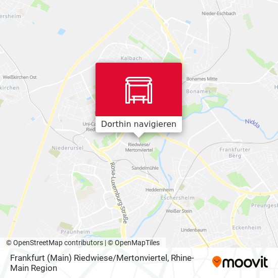 Frankfurt (Main) Riedwiese / Mertonviertel Karte
