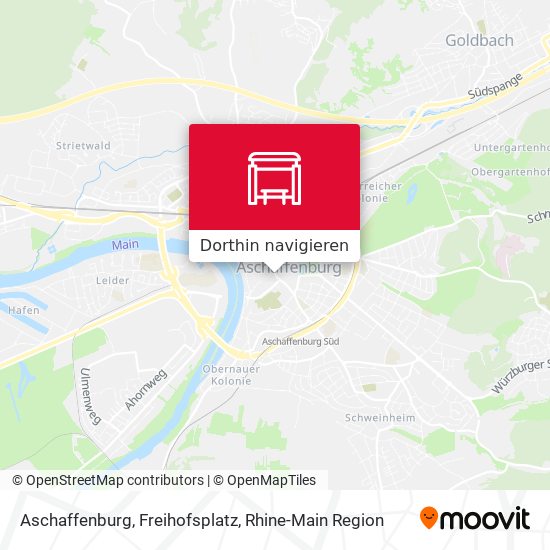 Aschaffenburg, Freihofsplatz Karte
