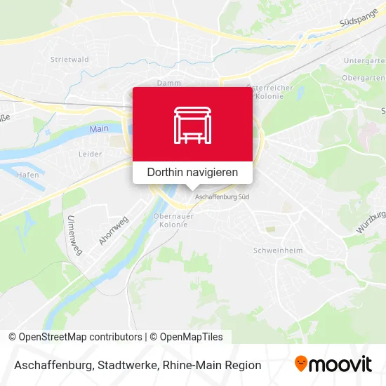 Aschaffenburg, Stadtwerke Karte