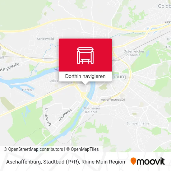 Aschaffenburg, Stadtbad (P+R) Karte