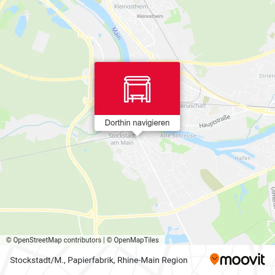 Stockstadt/M., Papierfabrik Karte