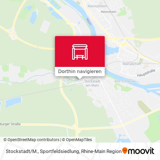 Stockstadt / M., Sportfeldsiedlung Karte