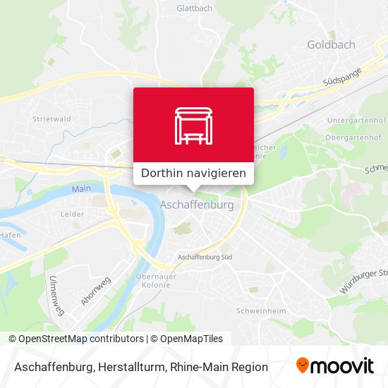Aschaffenburg, Herstallturm Karte