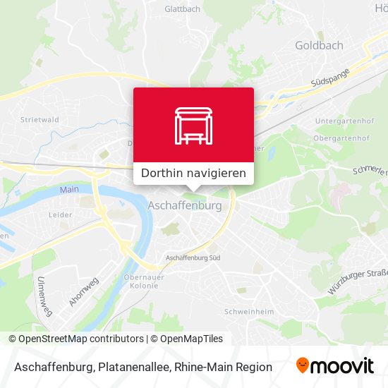 Aschaffenburg, Platanenallee Karte