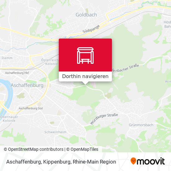 Aschaffenburg, Kippenburg Karte