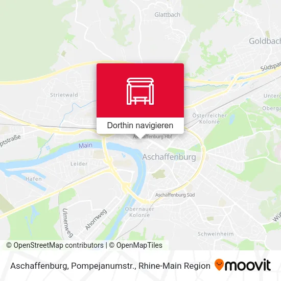Aschaffenburg, Pompejanumstr. Karte