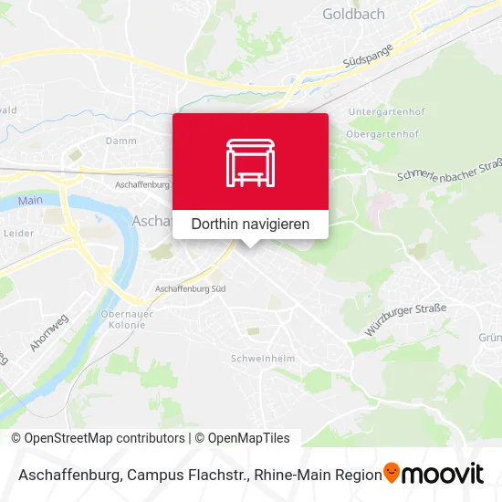 Aschaffenburg, Campus Flachstr. Karte