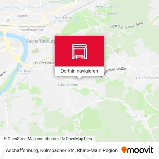 Aschaffenburg, Kulmbacher Str. Karte