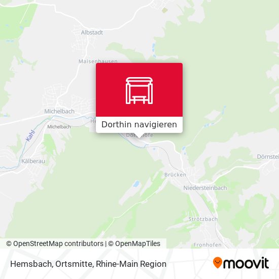 Hemsbach, Ortsmitte Karte