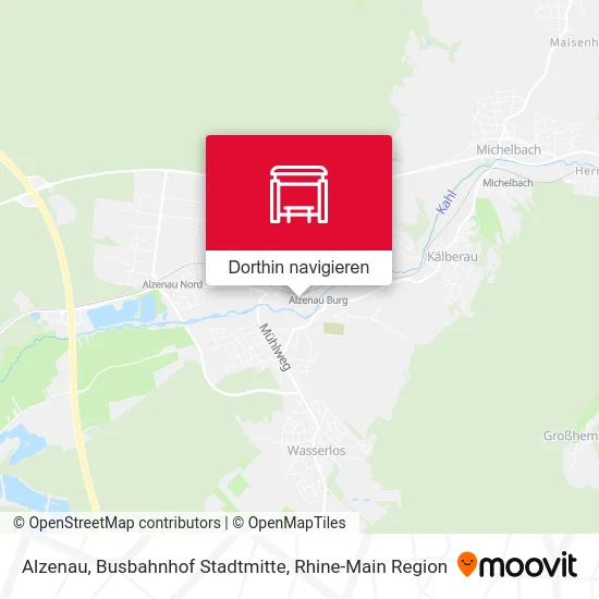 Alzenau, Busbahnhof Stadtmitte Karte