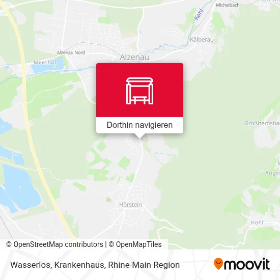 Wasserlos, Krankenhaus Karte