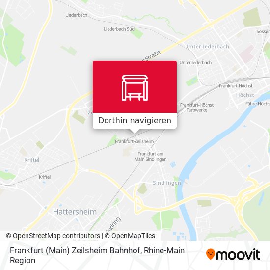 Frankfurt (Main) Zeilsheim Bahnhof Karte