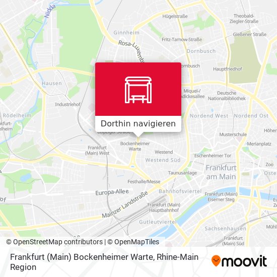 Frankfurt (Main) Bockenheimer Warte Karte