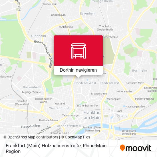 Frankfurt (Main) Holzhausenstraße Karte