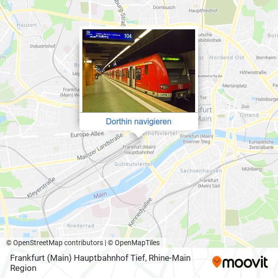 Frankfurt (Main) Hauptbahnhof Tief Karte