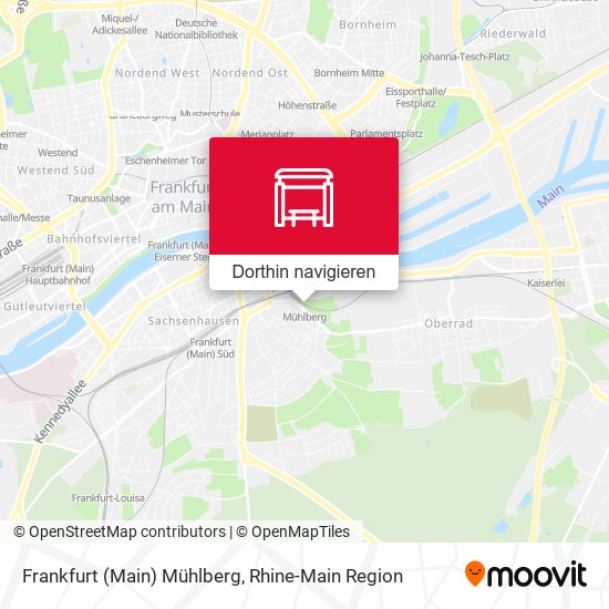 Frankfurt (Main) Mühlberg Karte